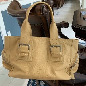 Furla bag (Italy) Pale Yellow Soft Leather